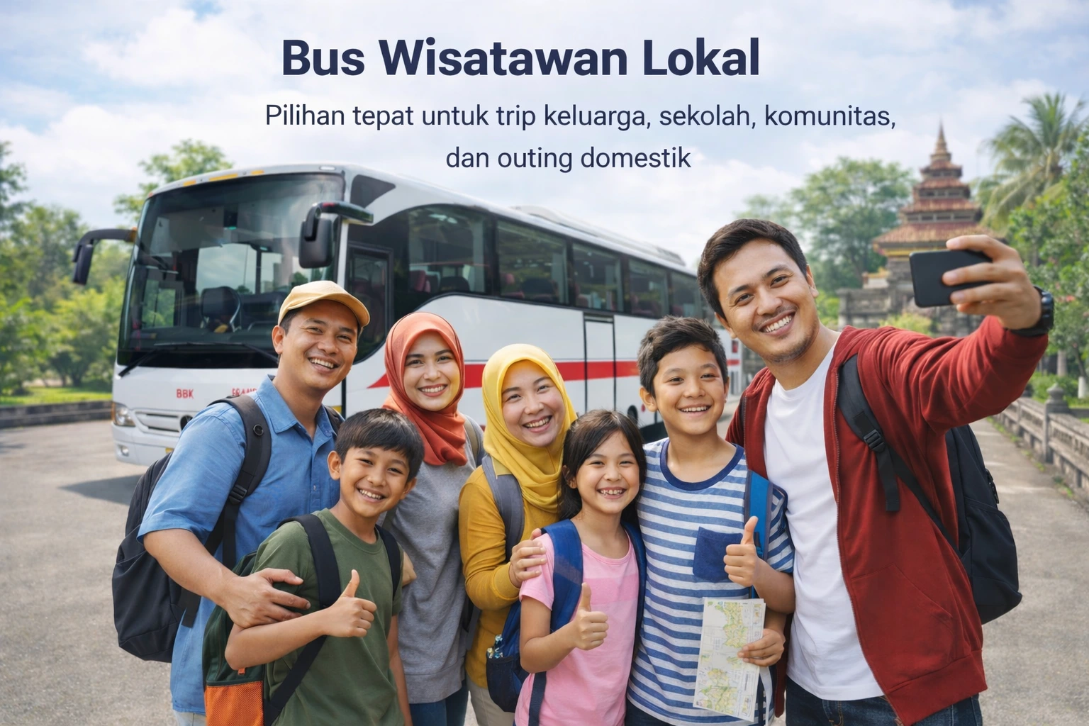 Bus wisatawan lokal