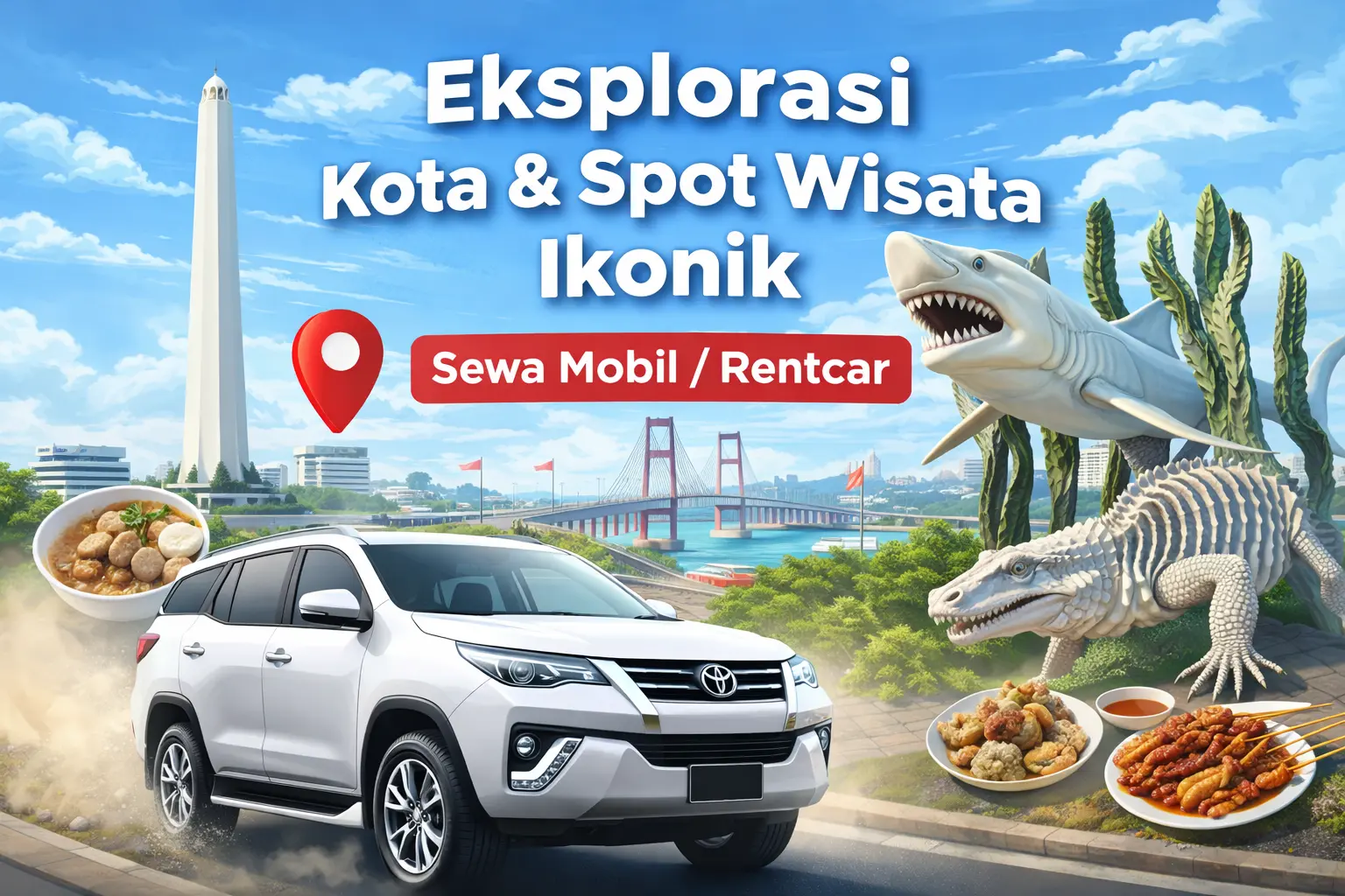 Car rental Papua Barat Daya for city tour & leisure